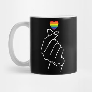 LGBTQ+ Rainbow Pride Flag Korean Love Sign Mug